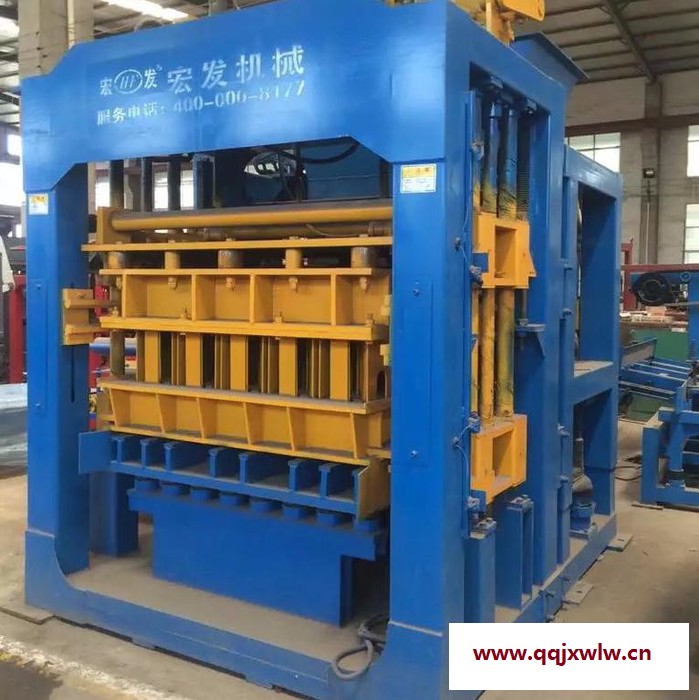 供應(yīng)宏發(fā)QT10-15砌塊成型機(jī).空心磚機(jī) 水泥制磚機(jī) 壓力機(jī) 透水磚設(shè)備 彩磚 全自動(dòng)制磚機(jī)生產(chǎn)線