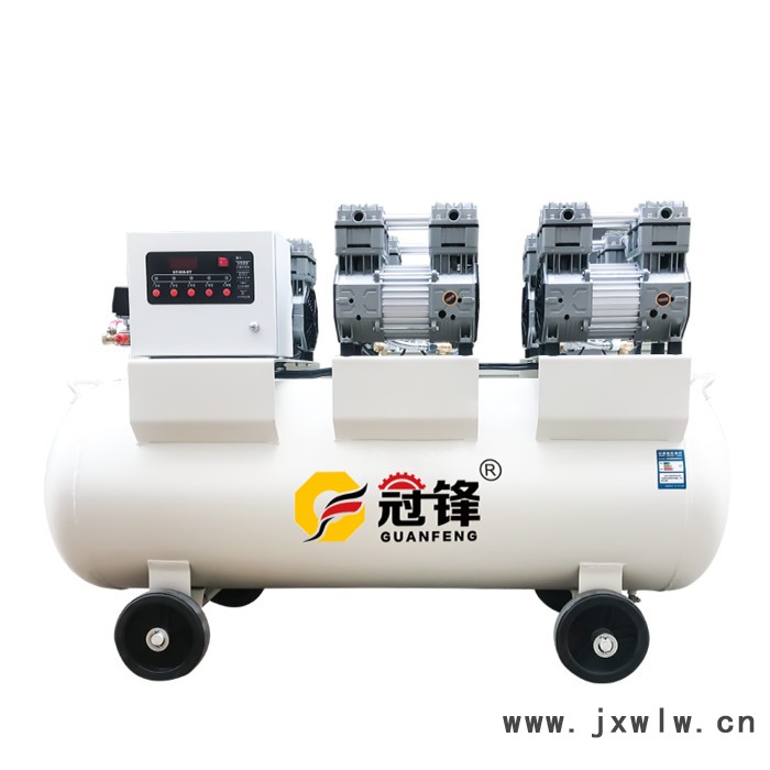 深圳冠鋒無油空壓機(jī)2*550-55氣泵靜音空氣壓縮機(jī)1100W全銅線電機(jī) 全國聯(lián)保免費(fèi)配線配管