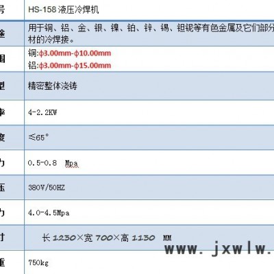 華生HS-158液壓冷焊機(jī)銅桿冷接機(jī)
