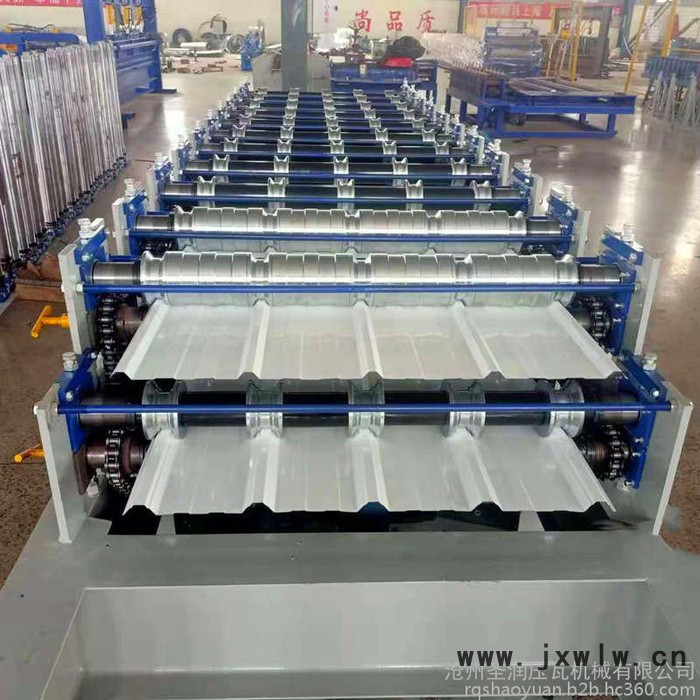 圣潤(rùn)860單板機(jī)現(xiàn)貨 全自動(dòng)860彩鋼壓瓦機(jī) 加寬840覆膜機(jī)壓瓦機(jī)
