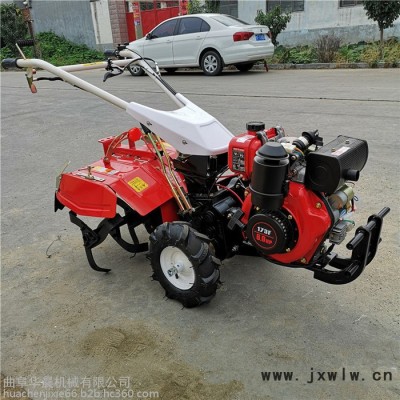 四驅(qū)微耕機 華晨手扶式除草機覆膜機 HC-XGJ果園除草機