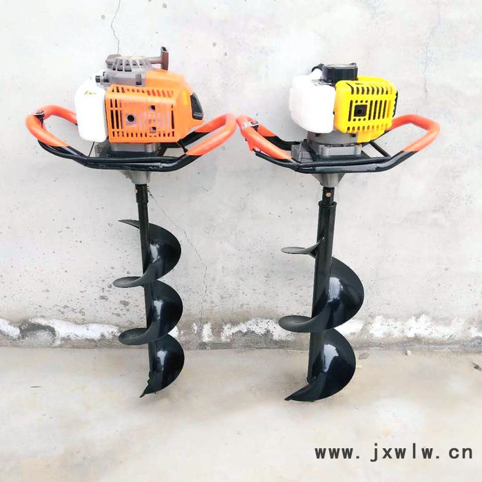 獨(dú)輪挖坑機(jī) 果樹施肥雙人打孔機(jī) 單人手推式汽油植樹挖坑機(jī)