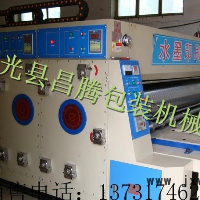 昌騰紙箱設備，水墨印刷機，雙色印刷開槽機
