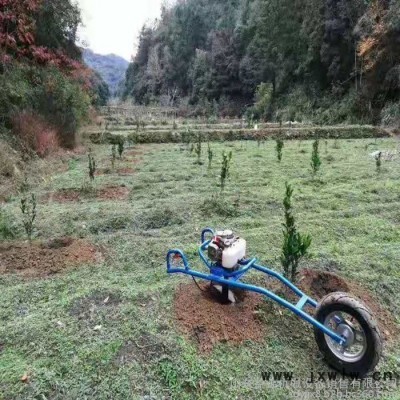 汽油手推式打坑機 山地單人操作四沖程挖坑機 便捷式植樹施肥打孔機