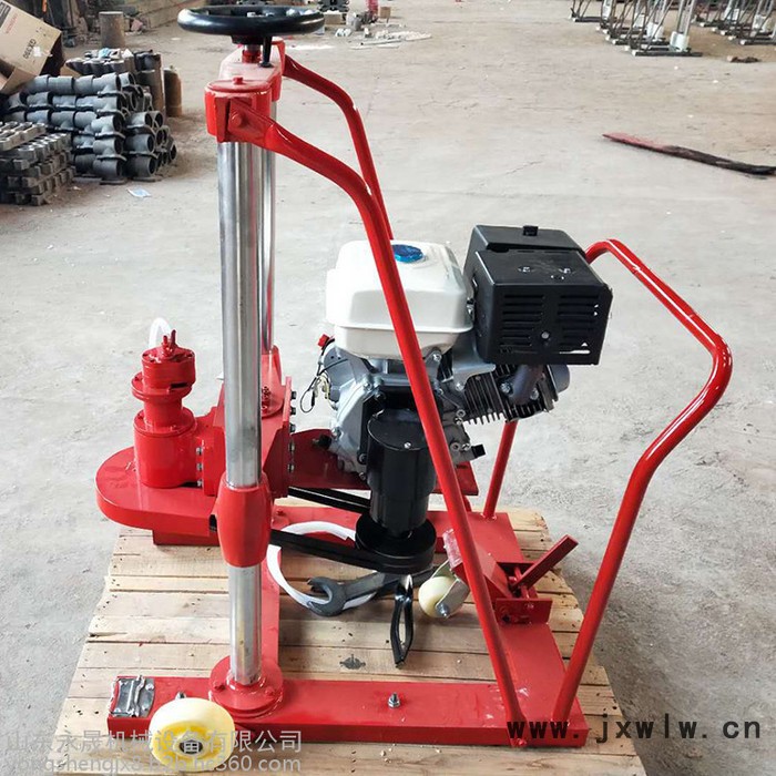永晟混凝土鉆孔取芯機  公路護欄打樁立式混凝土鉆孔取芯機 13馬力中型汽油瀝青打孔機