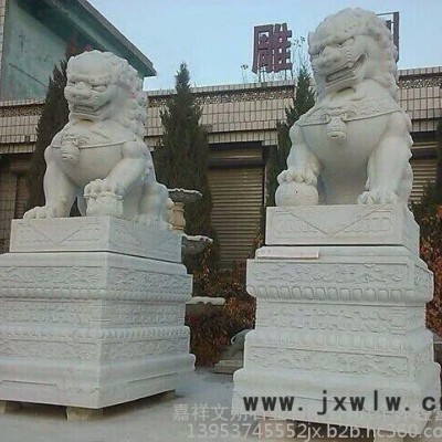 嘉祥文朔石雕廠常年加工石雕獅子石刻石獅子石雕獅子價格漢白玉石雕獅子石獅子雕刻廠家石獅子擺放注意事項