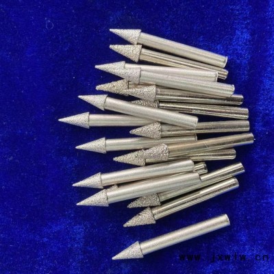 釬焊金剛石磨頭錐形圓柱金屬打磨頭粗金剛砂輪電磨頭石材雕刻鉆頭 釬焊磨頭 電鍍金剛石 石材打磨專用砂輪鉆頭