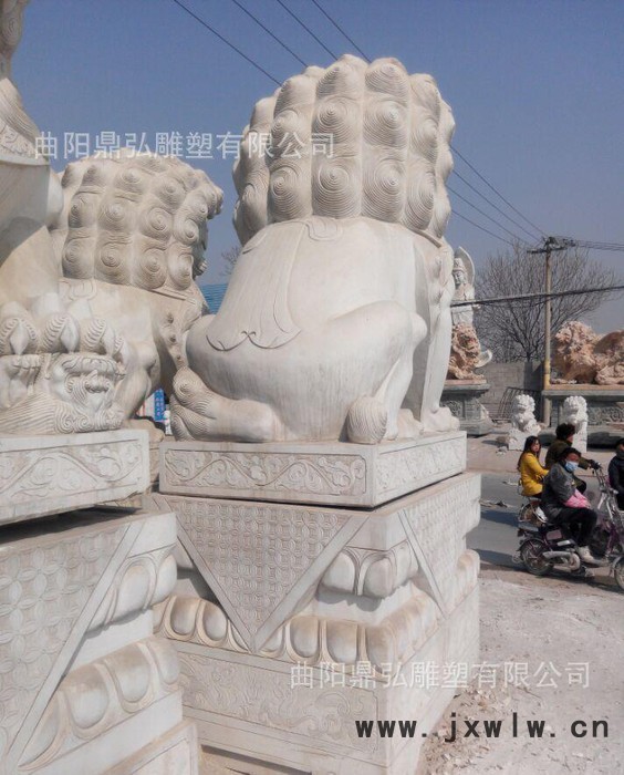 石雕動物 漢白玉石獅子仿天安門獅子 鎮(zhèn)宅蹲獅子曲陽雕刻直銷