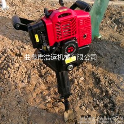 山東曲阜浩運機械工廠直銷人工手提鏟式挖樹機 單缸發(fā)動機配套苗木起樹機移植機