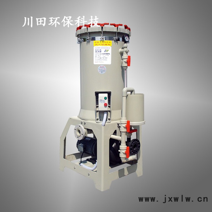 30噸電鍍過濾機(jī),三川宏電鍍過濾設(shè)備CB2024KDN5052長(zhǎng)頸自吸泵驅(qū)動(dòng)抗腐蝕耐酸堿30噸電鍍過濾機(jī)