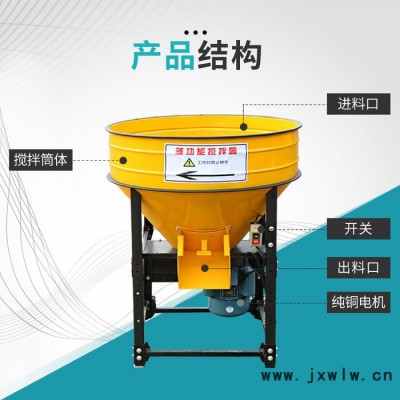 新恒富豬場用粉碎攪拌機 飼料種子混合機 絞龍螺旋攪拌機 攪拌上料粉碎設(shè)備