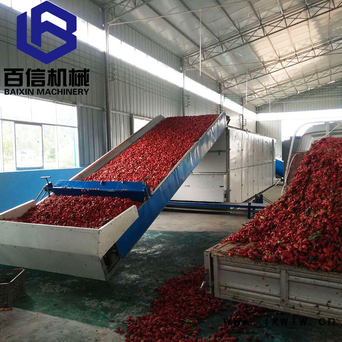 辣椒椒烘干機(jī)  供應(yīng)產(chǎn)量好的烘干機(jī)   大型網(wǎng)帶式辣椒烘干機(jī)廠家  鮮辣椒脫水干燥設(shè)備