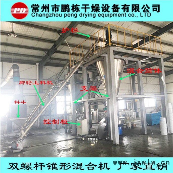 8000L雙螺桿錐形混合機(jī) 混合無(wú)死角 盡在常州鵬棟干燥設(shè)備有限公司