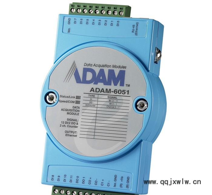 研華ADAM-6051 隔離數(shù)字量I/O模塊 12DI/ 2DO/2個(gè)計(jì)數(shù)器