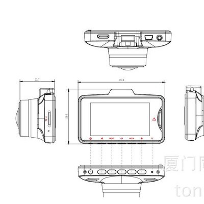同邁T270安霸A7行車記錄儀 高清178度廣角 車道偏移前