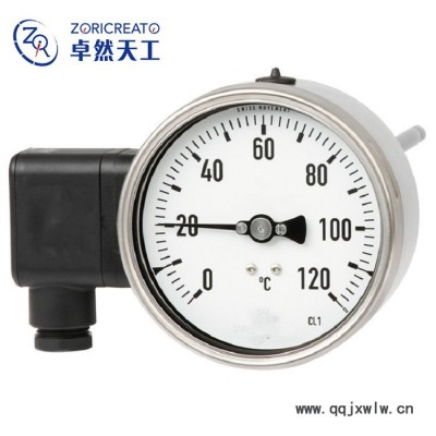 卓然天工TWX不銹鋼耐震萬向電接點(diǎn)雙金屬溫度計(jì) wssx401/411/483電接點(diǎn)溫度 智能報(bào)警溫度儀表 智能溫度儀表