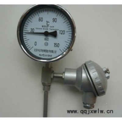 WSS-481專業(yè)溫度儀表WSS-481帶熱電偶（阻）、溫度變送器的雙金屬溫度計(jì) 雙金屬溫度計(jì)**