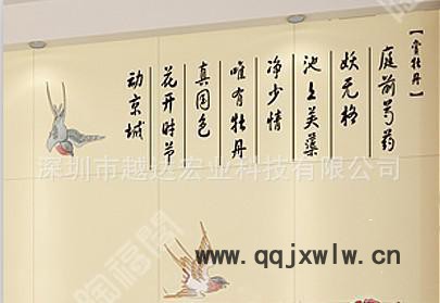 瓷磚背景墻UV噴繪機(jī)生產(chǎn),玻璃隔斷門(mén)打印3D圖案,印花機(jī)器