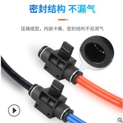 氣動元件廠家批發(fā)直通開關(guān)手閥調(diào)節(jié)閥節(jié)流閥快插快速接頭HVFF6/8