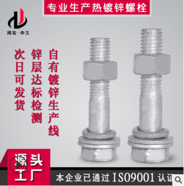 中久品牌8.8級光伏電力熱鍍鋅外六角螺絲 熱鍍鋅高強(qiáng)度螺栓